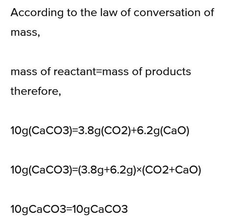 10 grams of calcium carbonate (CaCO3) produces 3.8 grams of carbon ...