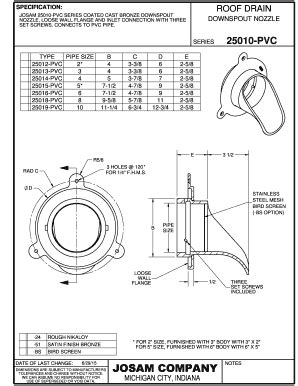 Josam 25010 - Fill and Sign Printable Template Online