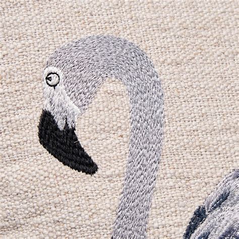 Buy Plushify Flamingo Embroidered Cushion Cover - 40x40cm from Home ...