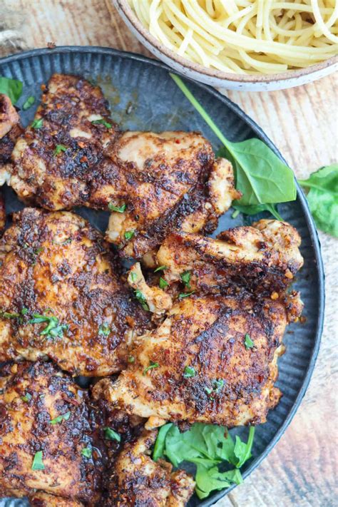 Jerk Chicken Thighs - Golden Grace Kitchen