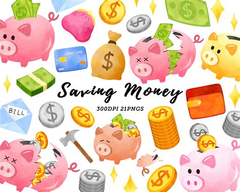 Piggy Bank Money Clipart