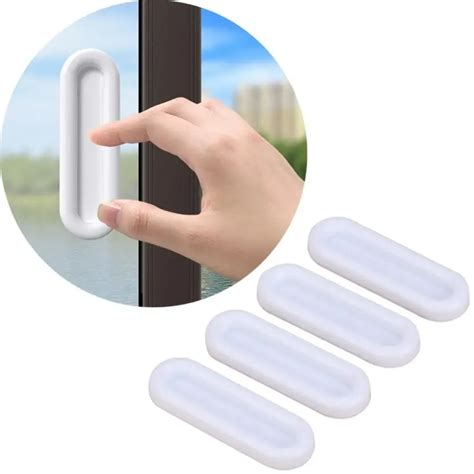 Set of 4 self-adhesive window handles for sliding doors, drawers ...
