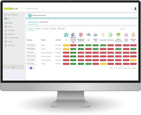 Single Central Record Software UK | HR For Education | SAMpeople