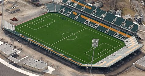 Rochester Rhinos leaving Marina Auto Stadium in Rochester