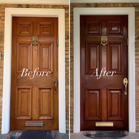 Red Mahogany Exterior 450 Stained Front Door | General Finishes Design ...