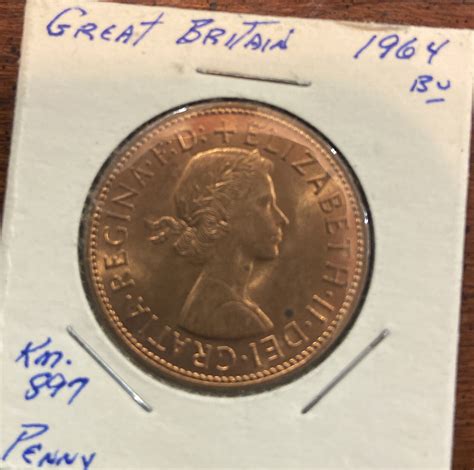 1964 Elizabeth II Dei Gratia Regina FD - One Penny Great Britain Bronze ...