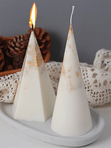 1pc Cone Shaped Silicone Mold For Candle Making, Resin Casting, Pyramid ...