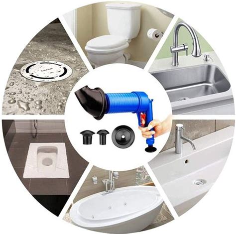 4square Toilet Plunger Set, High Pressure Air Drain Pump Plunger Price ...