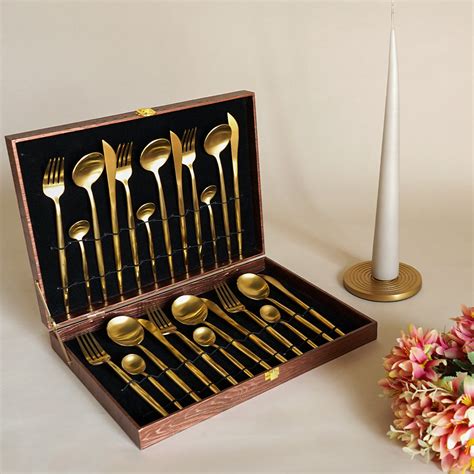 Nordic Gold Dinner Cutlery Set (Set of 24 pieces) – The Decor Circle