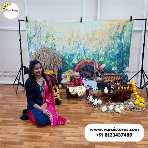 Pongal (Type 1) - Baby Printed Backdrops - PREMIUM FABRIC