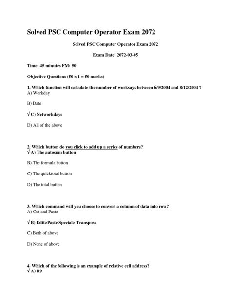 Computer Operator Exam 的图像结果