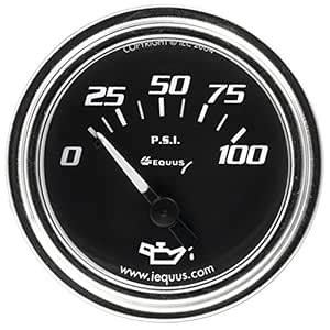 Equus 7234 Oil Pressure Gauge - Black : Amazon.in: Car & Motorbike