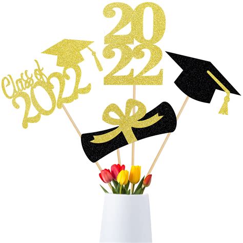 Buy Gold Graduation Party Centerpieces for Tables 2023 Gold Graduation ...