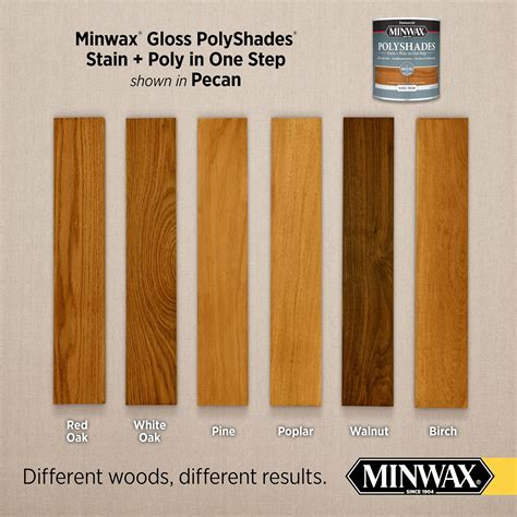Minwax PolyShades Oil-based Pecan Semi-transparent Gloss Interior Stain ...