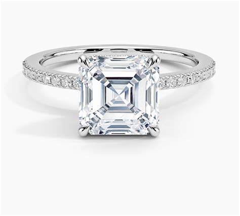 Radiant Glory 2 Carat Asscher Solitaire Ring – True Diamond IN