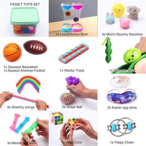 Buy KINGYAO 24 Pack Bundle Sensory Fidget Toys Set-Liquid Motion Timer ...