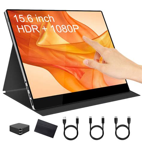 Buy 15.6'' Portable Monitor Touchscreen, 1080P HDR Display IPS 178 ...