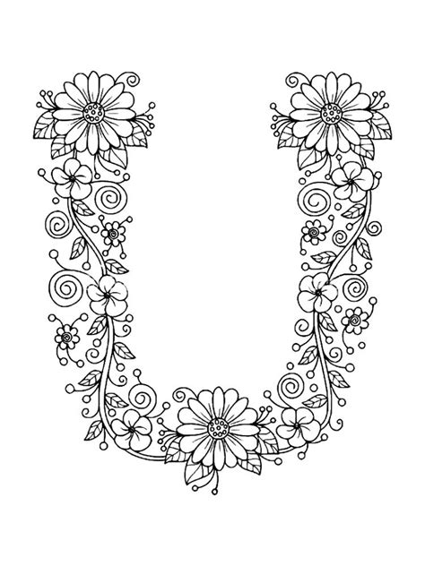 Letter U Coloring 的图像结果