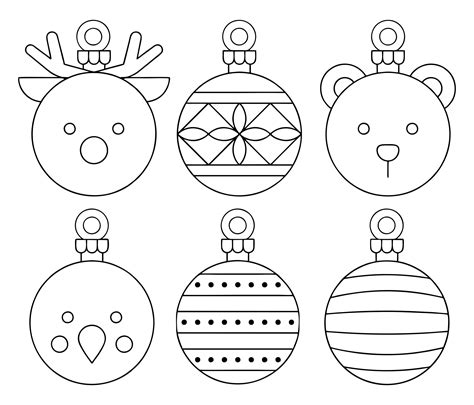 Christmas Ornament Templates - 15 Free PDF Printables | Printablee ...