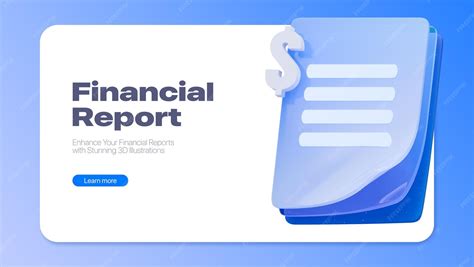 Statement 3d render illustration financial report | Premium PSD