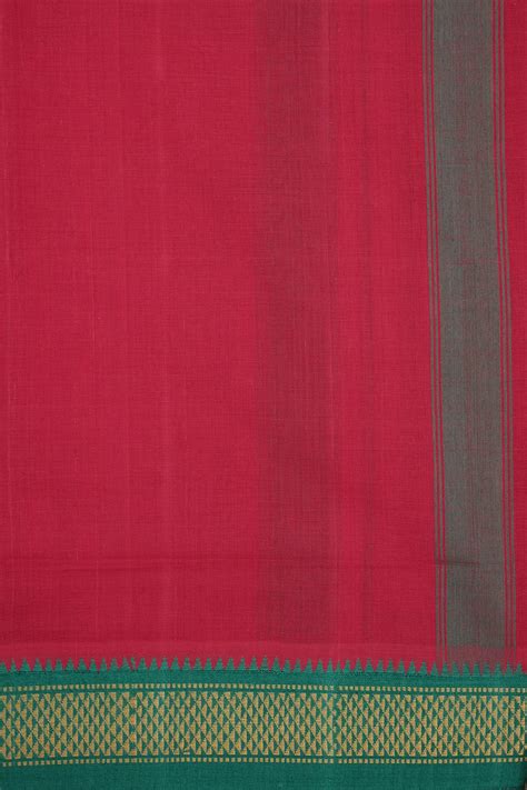 Arai Madam Zari Border Scarlet Red Cotton Dhoti – Sundari Silks