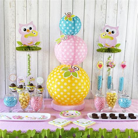 owl baby shower decor