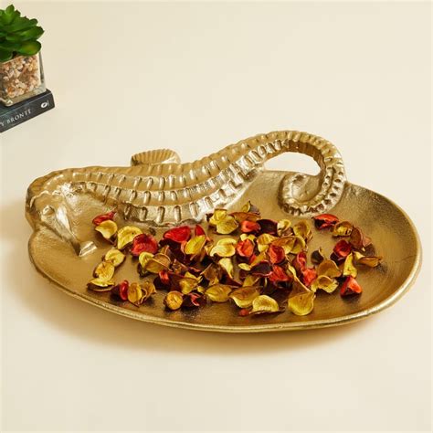Buy Splendid Aluminium Sea Horse Decorative Platter from Home Centre at ...