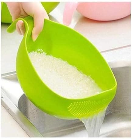 DDecora Water Strainer or Washer Bowl for Rice Vegetable & Fruits (Pack ...