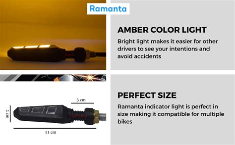 Ramanta Bike Indicators 6 LEDs Flexible KTM Style Sleek Bike LED ...