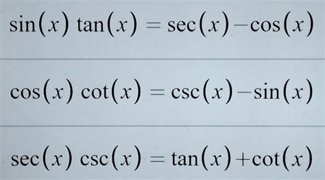 These product identities come in handy during trig sub. 👍 : r ...