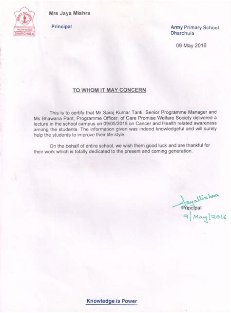 CARE PROMISE WELFARE SOCIETY - Appreciation Ourwork