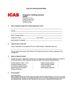 ICAS ATO Application Form - Blank Fillable Template | Fill Out, Print ...