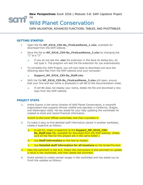 Image result for Excel Modules 5 8 Sam Capstone Project