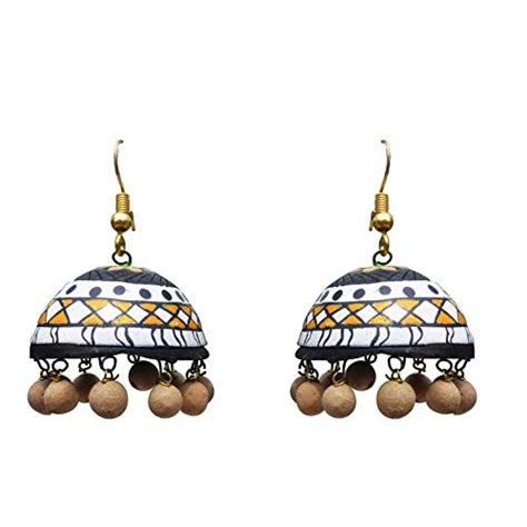 Buy Queen's Creation Women Terracotta Drop Earring | QCE451 at Amazon.in