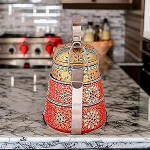 Buy Rajasthan Craft Point Tiffin Hand Painted 3 Tier Hand Painted ...