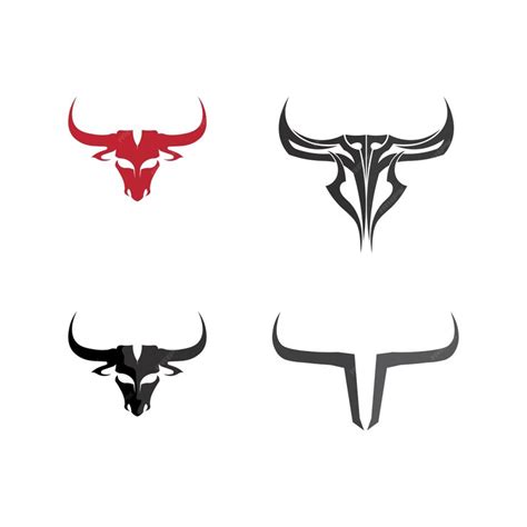 Abstract shield bull logo horn badges logo icon | Premium Vector