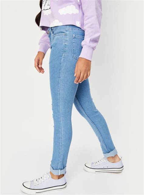 Buy Girls Washed Slim Fit Jeans Online at just Rs. 599.0 ...