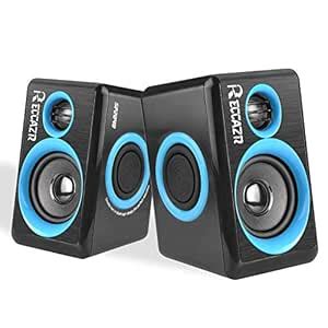 RECCAZR Surround Computer Speakers with Deep Bass USB Wired Powered ...