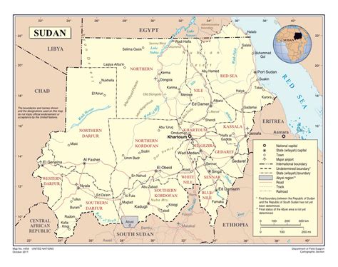 Detailed political and administrative map of South Sudan with roads ...