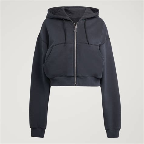 adidas Equipment Cropped Hoodie - Black | Free Shipping with adiClub