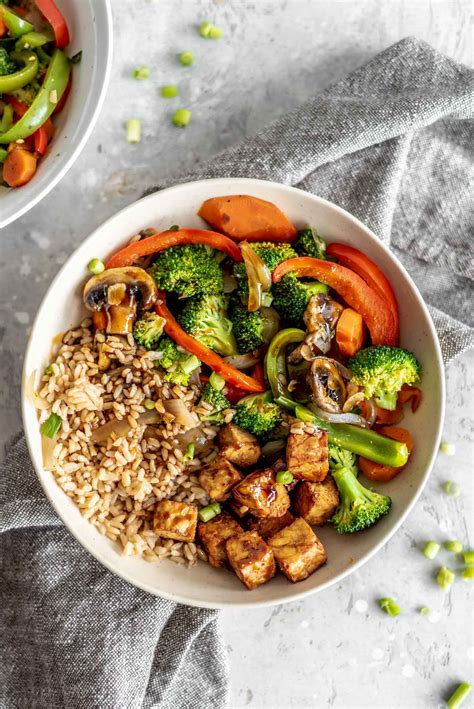 Veggie Stir Fry with Tempeh and Rice - Running on Real Food