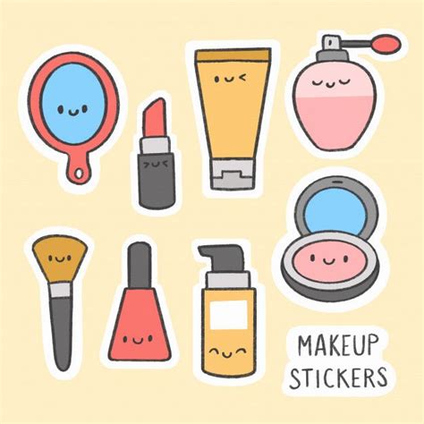 cute makeup cartoon