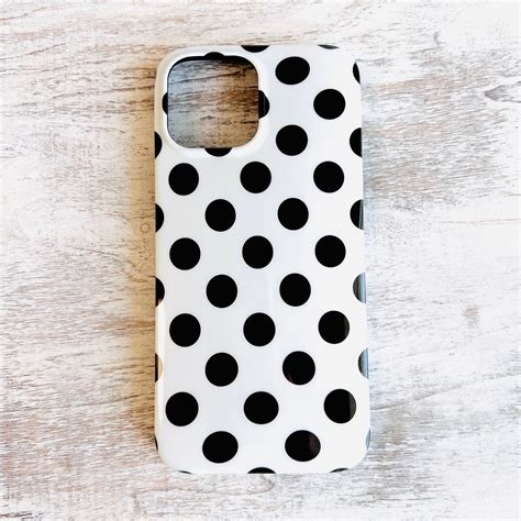 White Polka Dot Phone Case For iPhone – Fancy Bands