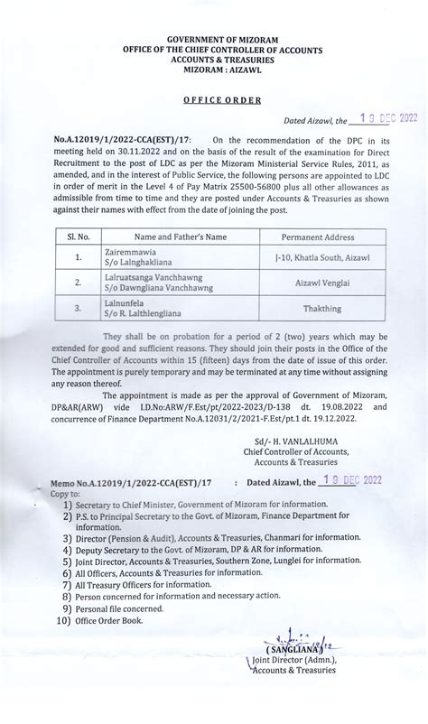 Office of the Chief Controller of Accounts, Accounts & Treasuries ...