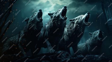 Image result for Wolves Howl at Night