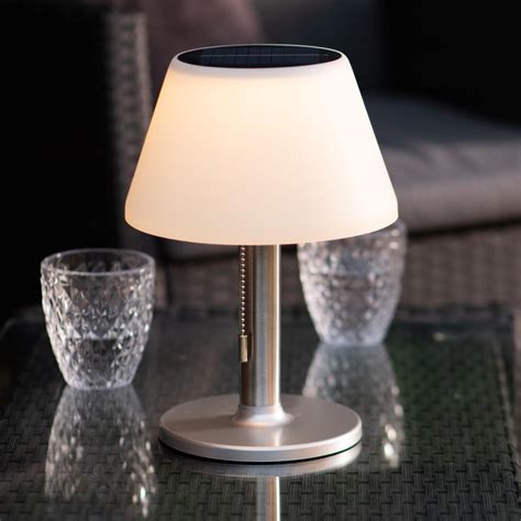 Auraglow Solar Outdoor Table Lamp – Garden Patio Light - Warm White LED ...