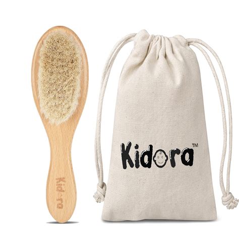 Buy Kidora Baby Hair Brush for Newborn - Natural Wooden Baby Hair brush ...
