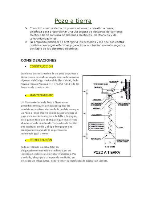 POZO A Tierra Fiemec - Pozo a tierra Conocido como sistema de puesta a ...