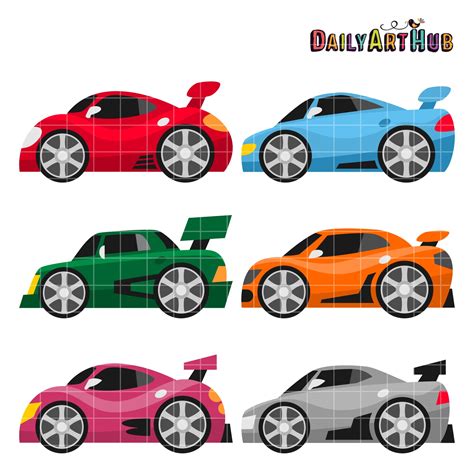 Race Cars Clip Art