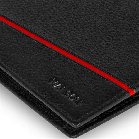 Astro RFID Protected Bifold Wallet - Black Red – Mai Soli